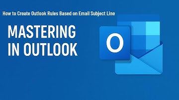 How to Create Outlook Rules Based on Email Subject Line II #tech