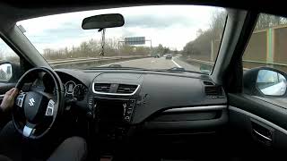 Suzuki Swift NZ Sport 1.6 2014 - Driving on German Autobahn 4k