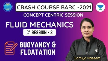 CRASH COURSE BARC-2021 | Fluid Mechanics  | Lecture-3 | Lamiya Naseem