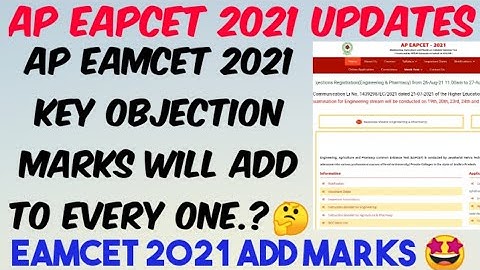 AP EAMCET 2021 Key Objection Marks Will Add to Everyone.?//EAMCET 2021 Add Marks 🤩 will given.?
