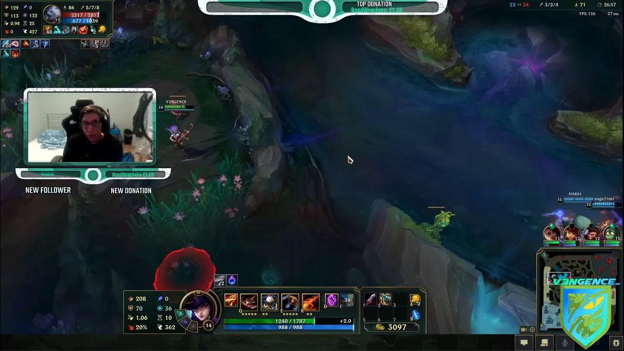 League of legends Caitlyn high K/D ratio YouTube