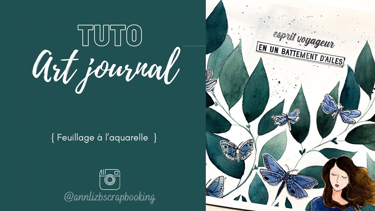 Mélanger motifs aquarelles et tampons 🍃🍃🍃 #chouandflowers #aquarelleart