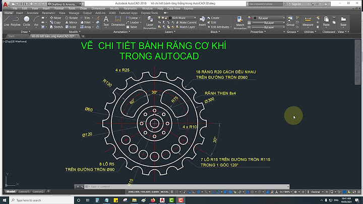 Vẽ bánh răng trong cad 2007