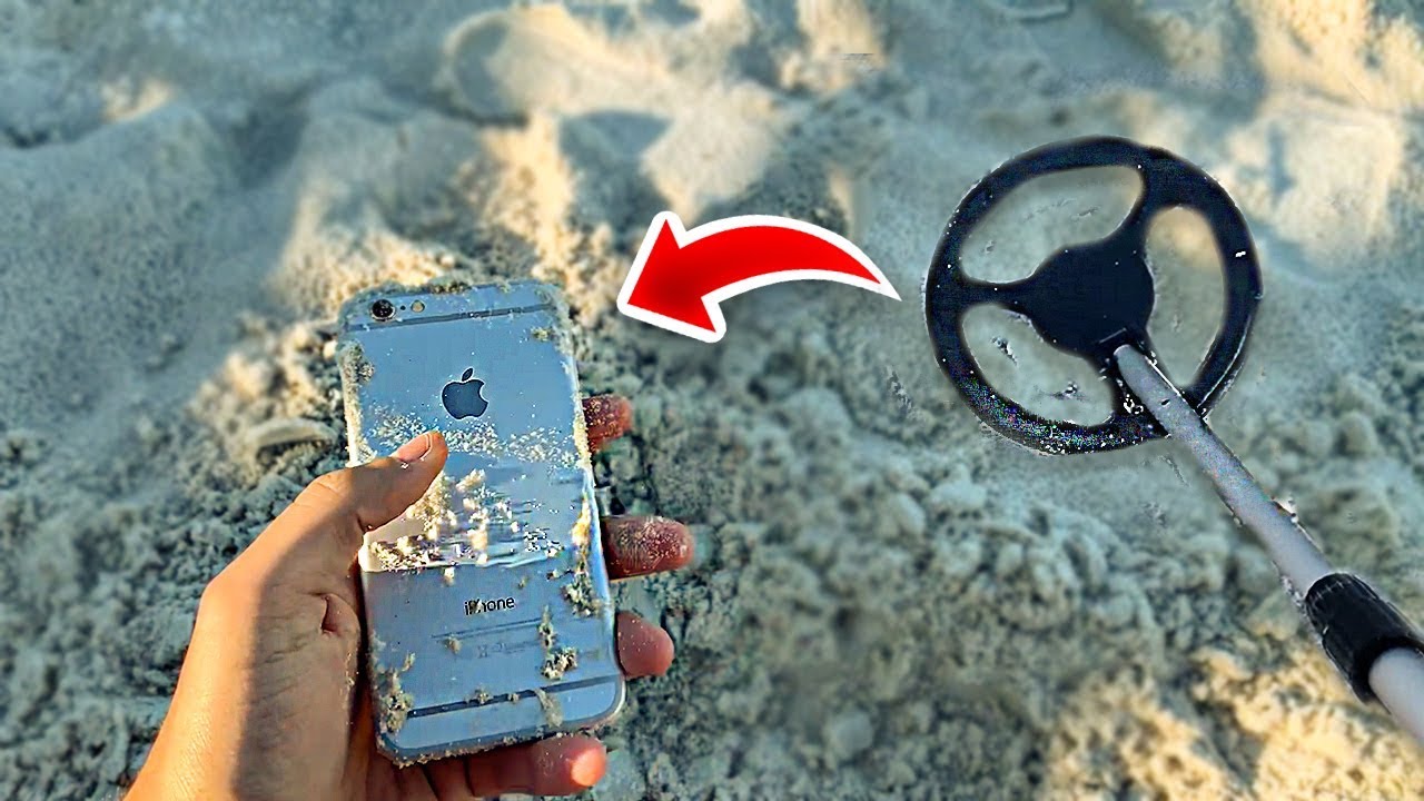 ENCONTREI UM IPHONE NA AREIA COM O DETECTOR DE METAL