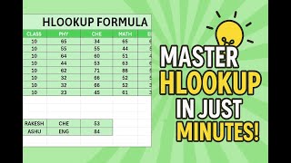 HLOOKUP Function in Excel | Step-by-Step Tutorial with Example