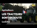 Agriculteurs : une trentaine de tracteurs est en route vers Paris