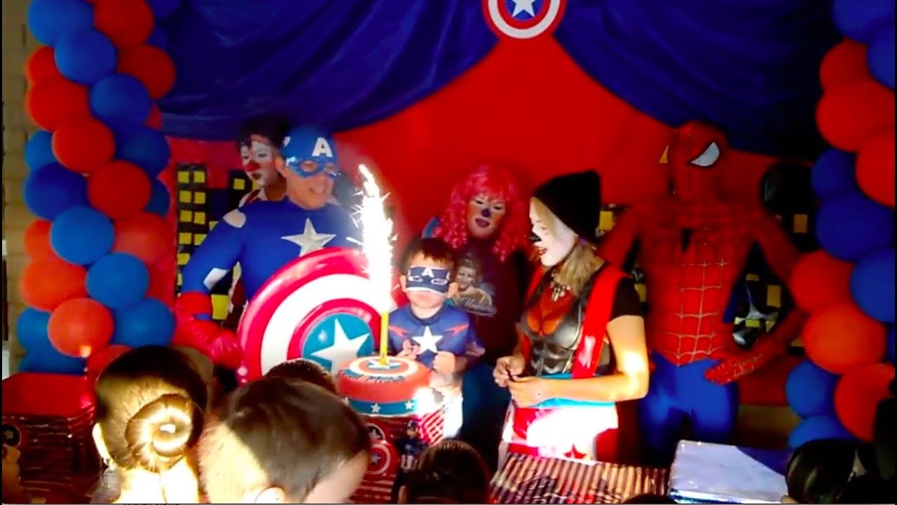 Captain America Payasos y Botargas Capi y Araña - YouTube