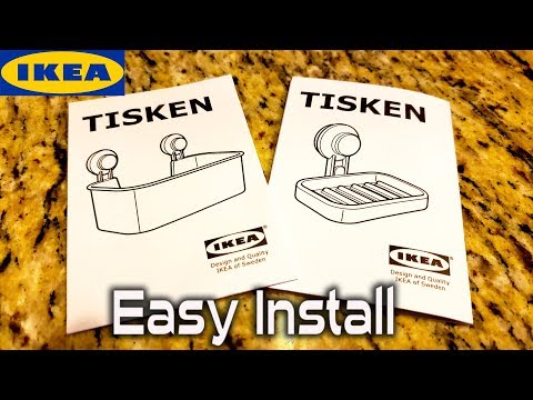 ikea-tisken:-shower-caddy-organizer---stays-suctioned-(diy-easy-install)-no-slipping?