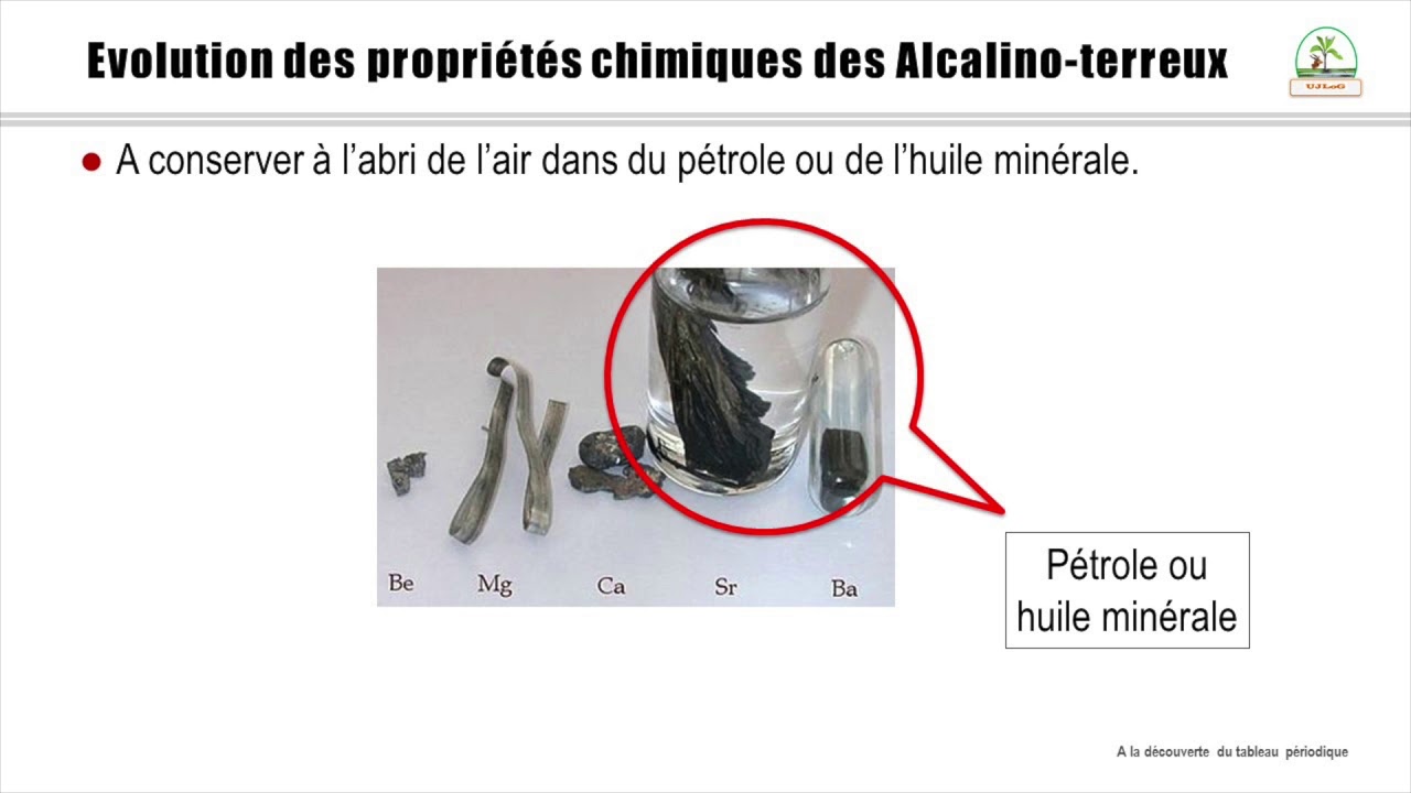3.2.1- Évolutions des propriétés chimiques des alcalino-terreux