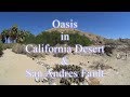 Oasis en Desierto de California y Falla de San Andres