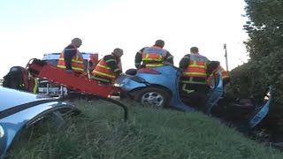 Sa voiture termine coupée en 2