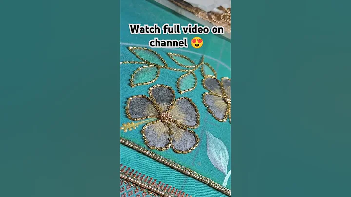 Beautiful fabric painting with aari embroidery 😍#shorts #aariwork #embroidery #blousedesign#trending