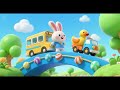 Bunny Bus Helps Duck Truck Cross Ball Bridge | Nursery Rhymes & Kids Songs