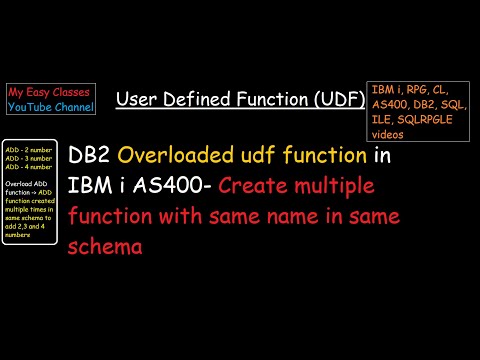 DB2 Overloaded UDF function in IBM i AS400  - create multiple function with same name in same schema