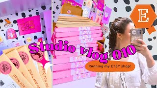 ✨ Running my Etsy Shop | Studio Vlog 010 | Exciting Updates and packing orders! | Small Business