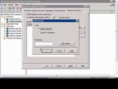 Setup access by IP address to an FTP site in Windows IIS