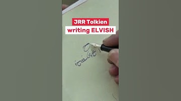 JRR Tolkien writing Elvish