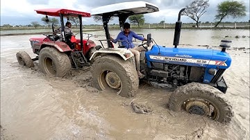 Tochan in Mud New Holland 3630 TX Special Edition VS Mahindra Arjun NOVO 605 Di