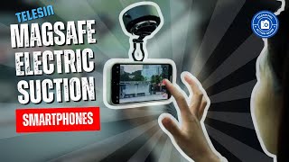 TELESIN MagSafe Electric Suction Cup Mount 360-Rotation Tilt Smartphone iPhone & Android P3-SUS-04