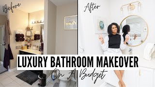 DIY BATHROOM MAKEOVER ON A BUDGET I SURPRISE BATHROOM REVEAL I DIY LUXURY BATHROOM REMODEL