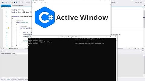 How to get Active Window using C#