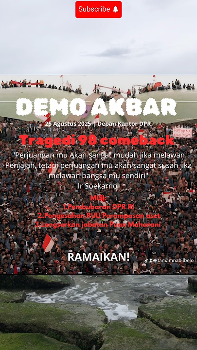 Ayo Ramaikan Demo Akbar 25 Agustus #dpr #pajak #beritaterkini ##uud #ruu #rakyatindonesia