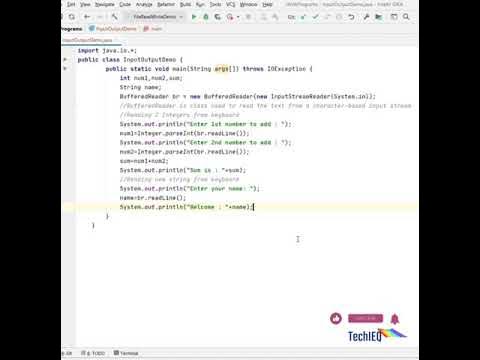 Reading data from keyboard in Java | BufferedReader in Java | Reading ...
