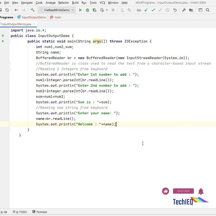 Reading data from keyboard in Java | BufferedReader in Java | Reading ...