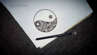Black Pen Mandala Art Pen Drawing Suparna Roy Simple Drawing Black Zentangle Art