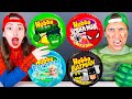 Mystery giant hubba bubba challenge    superhero mukbang by kikimo