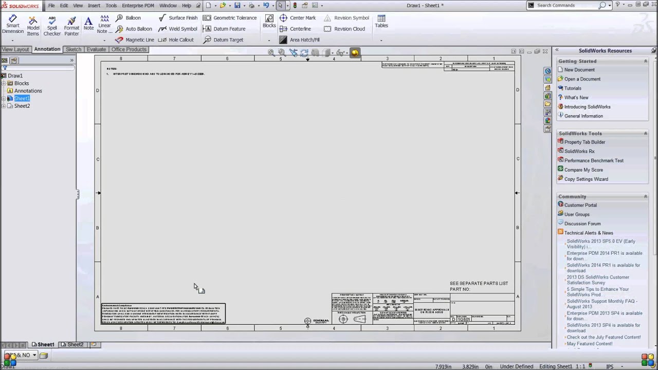 SolidWorks Drawing Templates YouTube