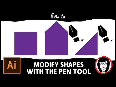 How to modify shapes with the PEN TOOL in Illustrator CC