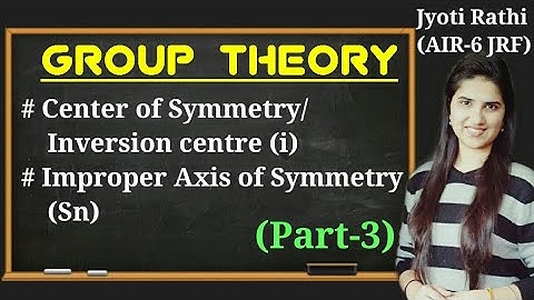 Center of symmetry inversion center symmetry|Improper axis of symmetry rotation in group theory