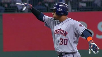 HOU@MIL: Gomez gets first hit in Milwaukee as Astro