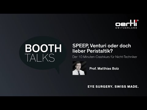 Booth Talk: SPEEP, Venturi oder doch lieber Peristaltik? | Prof. Matthias Bolz | DOC 2022