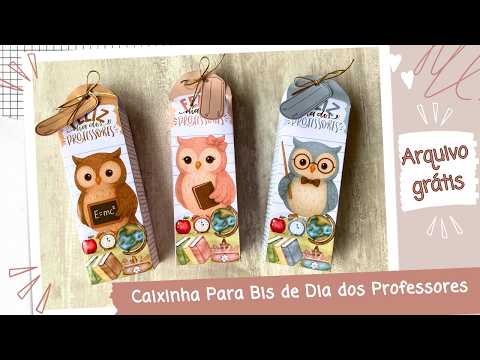 CAIXINHA PARA BIS DE DIA DOS PROFESSORES | DIY PASSO A PASSO + MOLDE GRATUITO