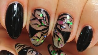 black butterfly nail designs 3