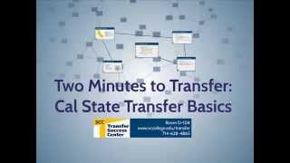 Two Minutes to Transfer: Cal State University Transfer Basics