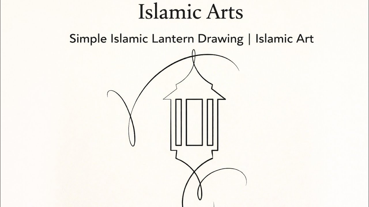 Islamic Lantern Line Art | Simple & Peaceful Islamic Drawing