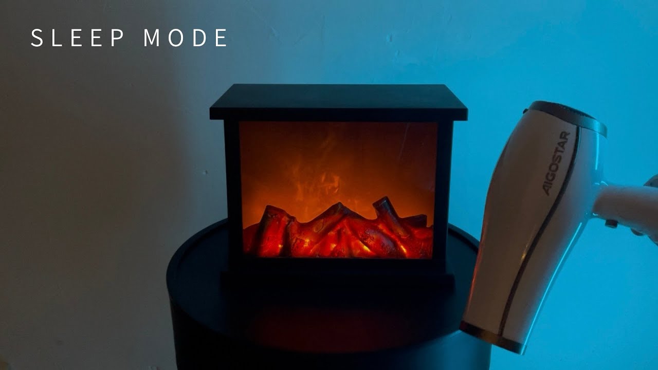 START SLEEPING WELL or JUST BETTER with FIREPLACE and HAIR DRYER SOUND - 3HRS (ASMR)