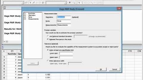 GRR Variable with minitab