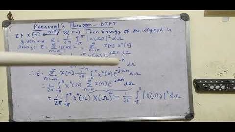 DTFT Parsevals theorem