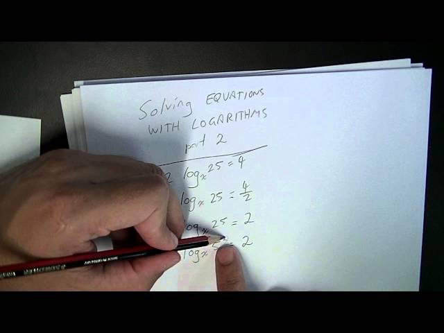Logs 10   Solving logarithmic equations part 2