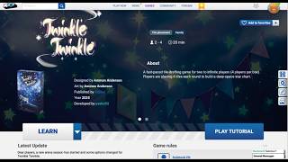 Boardgame Arena Tutorial - Twinkle Twinkle