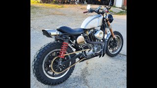 HARLEY DAVIDSON 1985 SPORTSTER IRONHEAD SCRAMBLER BUILD  RAT BIKE STEAMPUNK