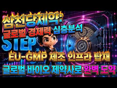 삼천당제약: 글로벌 경제력 심층분석EU-GMP 제조 인프라 탑재 글로벌 바이오 제약사로 완벽 도약