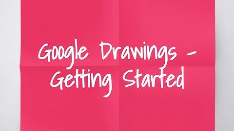 Google Drawings - Getting Started