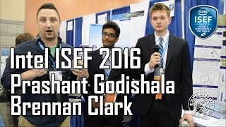 Intel ISEF - Brennan Clark and Prashant Godishala - 1st Place