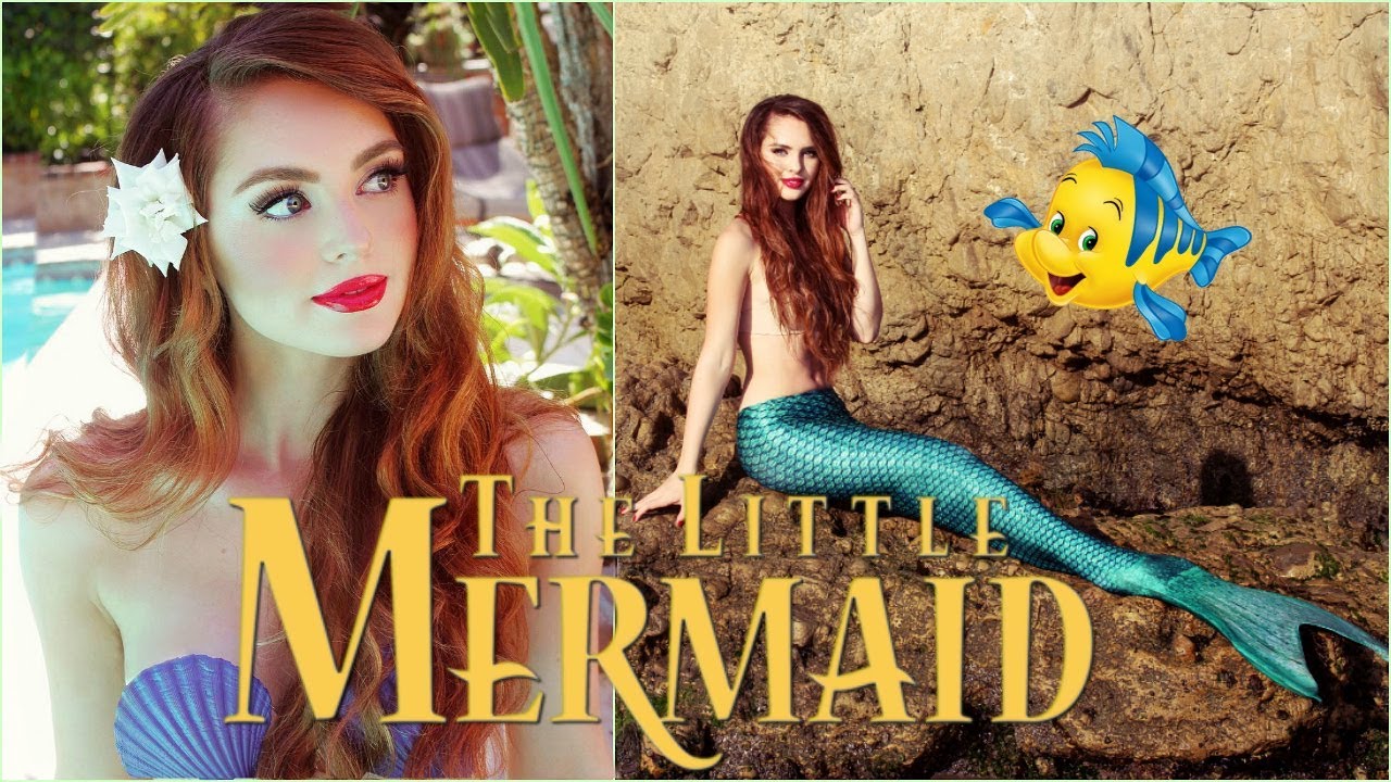 Ariel The Little Mermaid Makeup Hair Transformation Disney