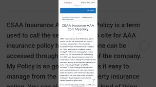 CSAA Insurance AAA Com Mypolicy  | Goga Jhang Ala